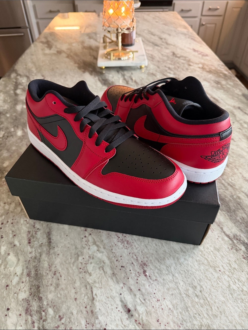 Nike Air Jordan 1 Low - Red and Black Men's